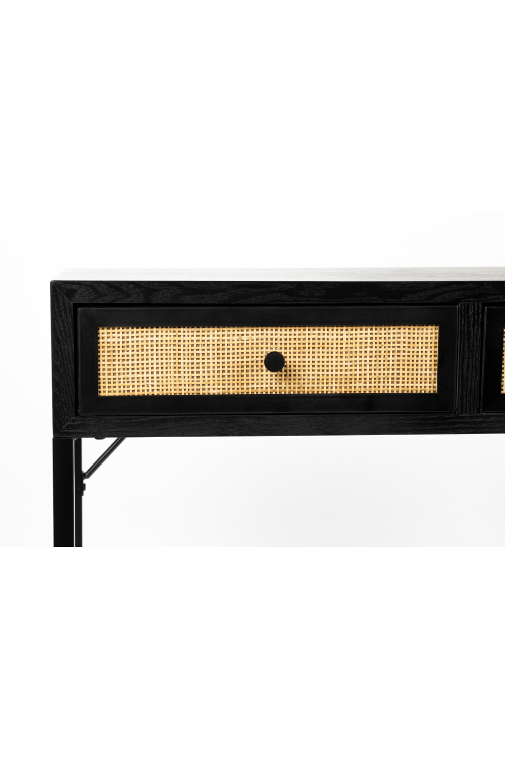 Console moderne en bois noir