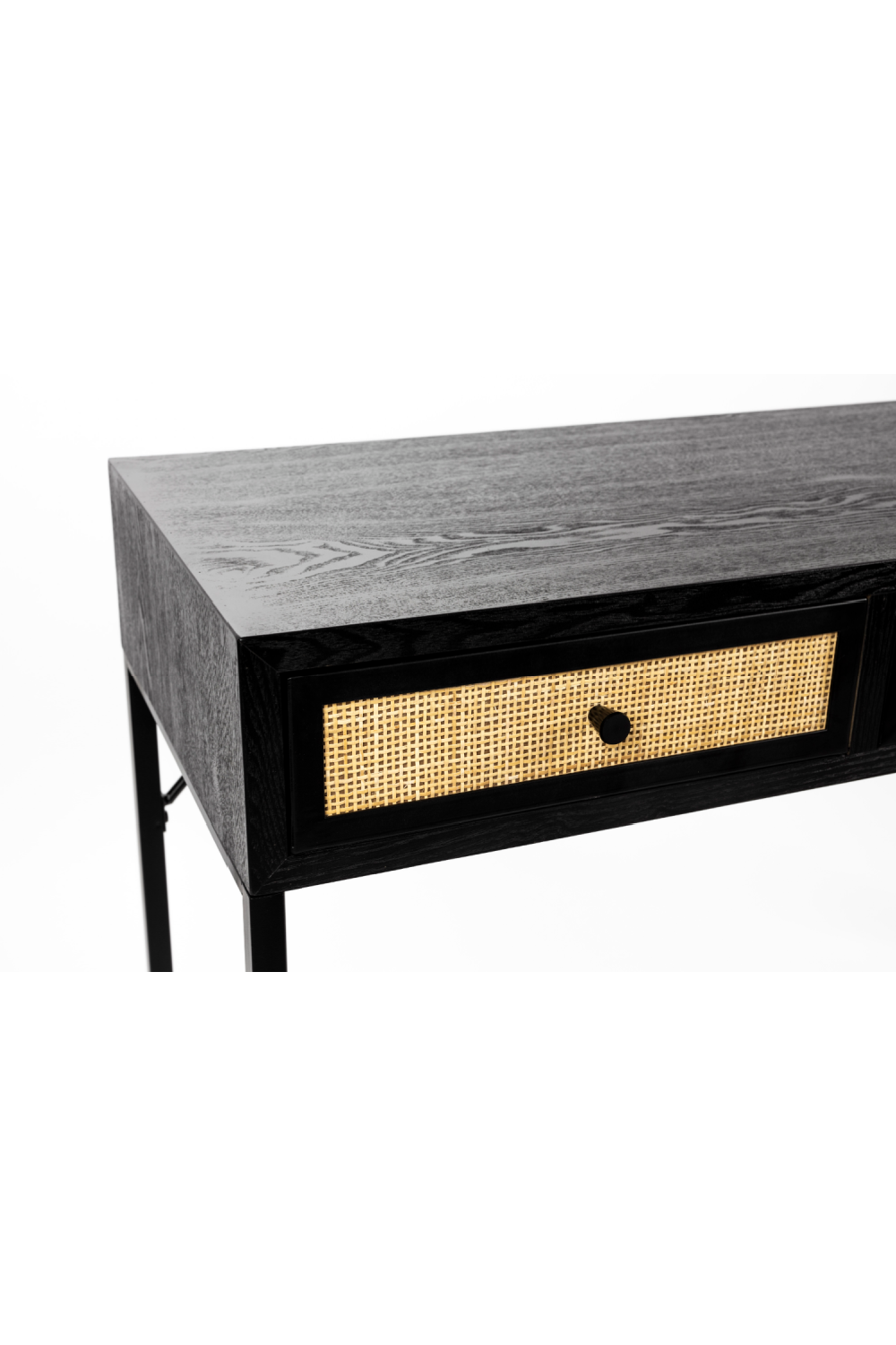 Console moderne en bois noir