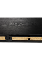 Console moderne en bois noir