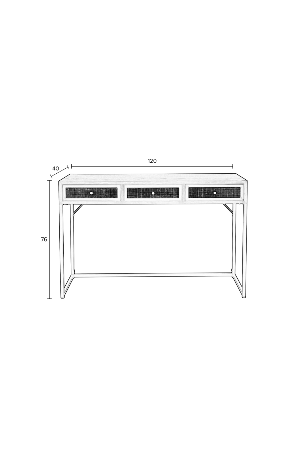 Console moderne en bois noir