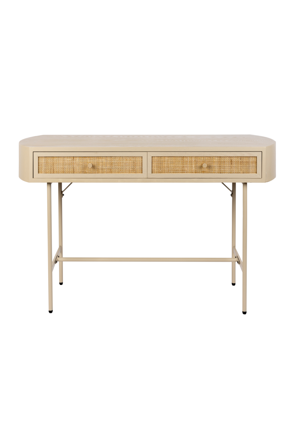 Console beige avec tiroirs