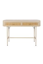 Console beige avec tiroirs