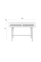 Console beige avec tiroirs