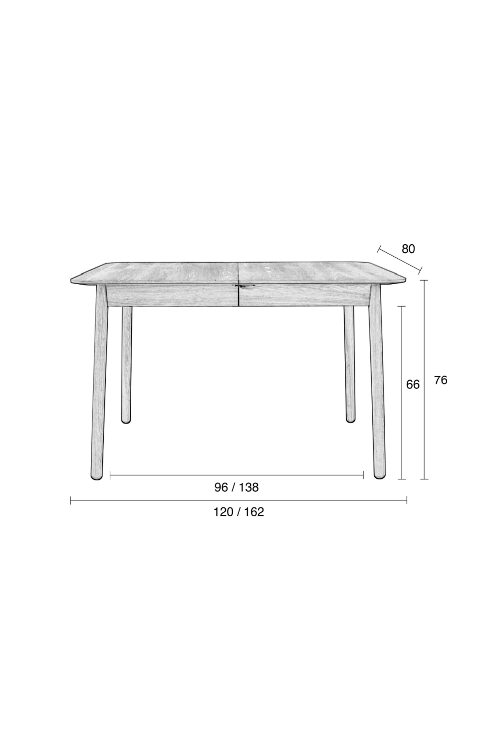 Table à manger extensible en noyer