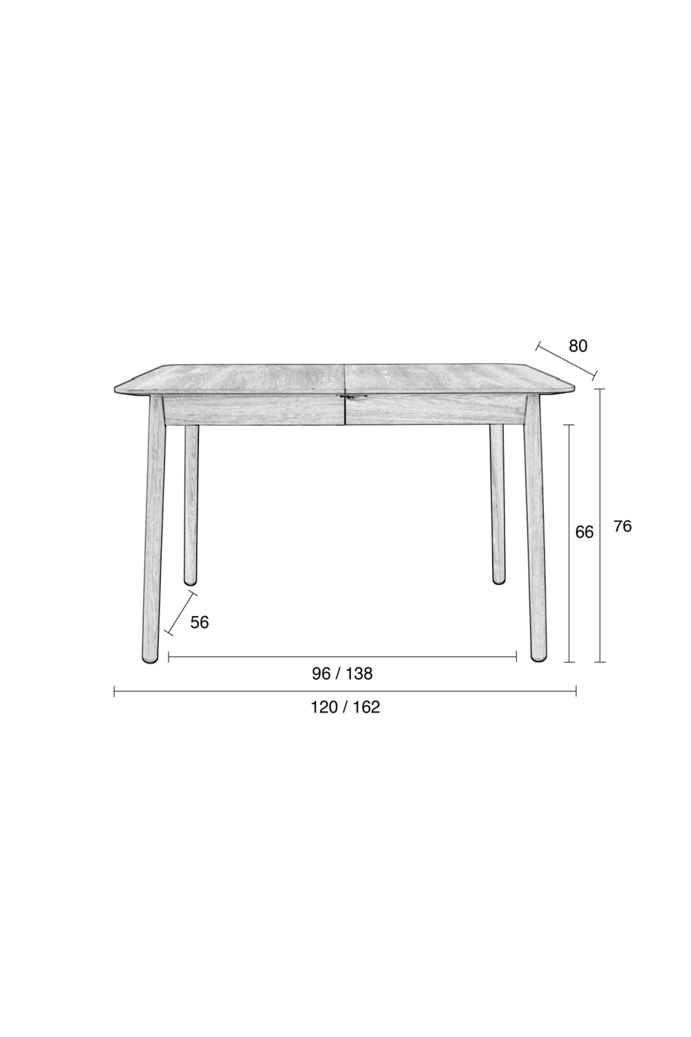 Table à manger extensible en noyer