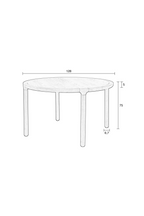 Table à manger en chêne à rainure en V