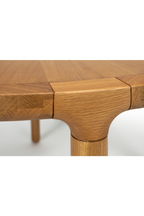 Table à manger en chêne à rainure en V