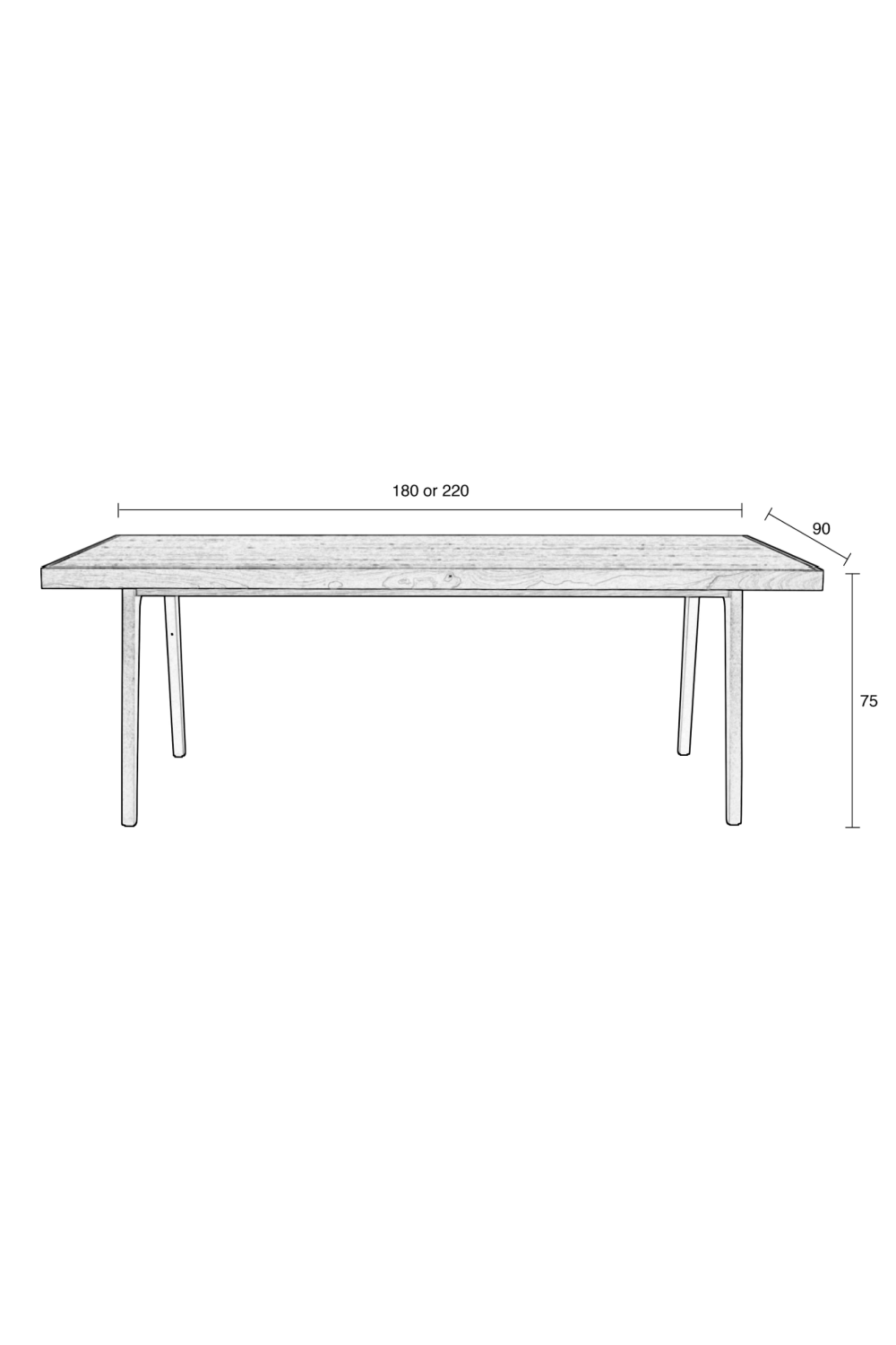Table de salle à manger en chêne naturel