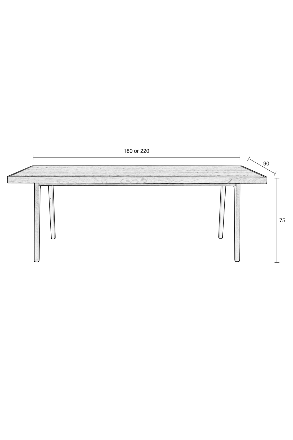 Table de salle à manger en chêne naturel