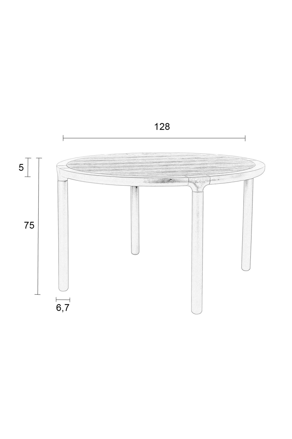 Table à manger ronde noire