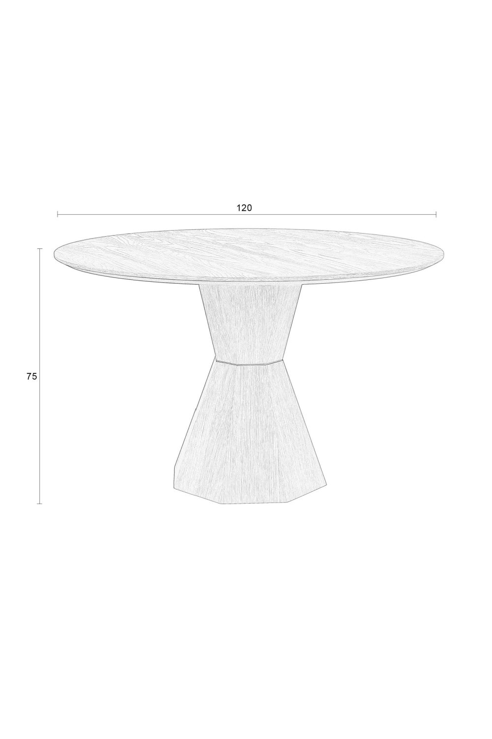 Table de salle à manger en chêne naturel