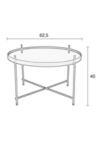 Table d'appoint ronde encadrée (G)