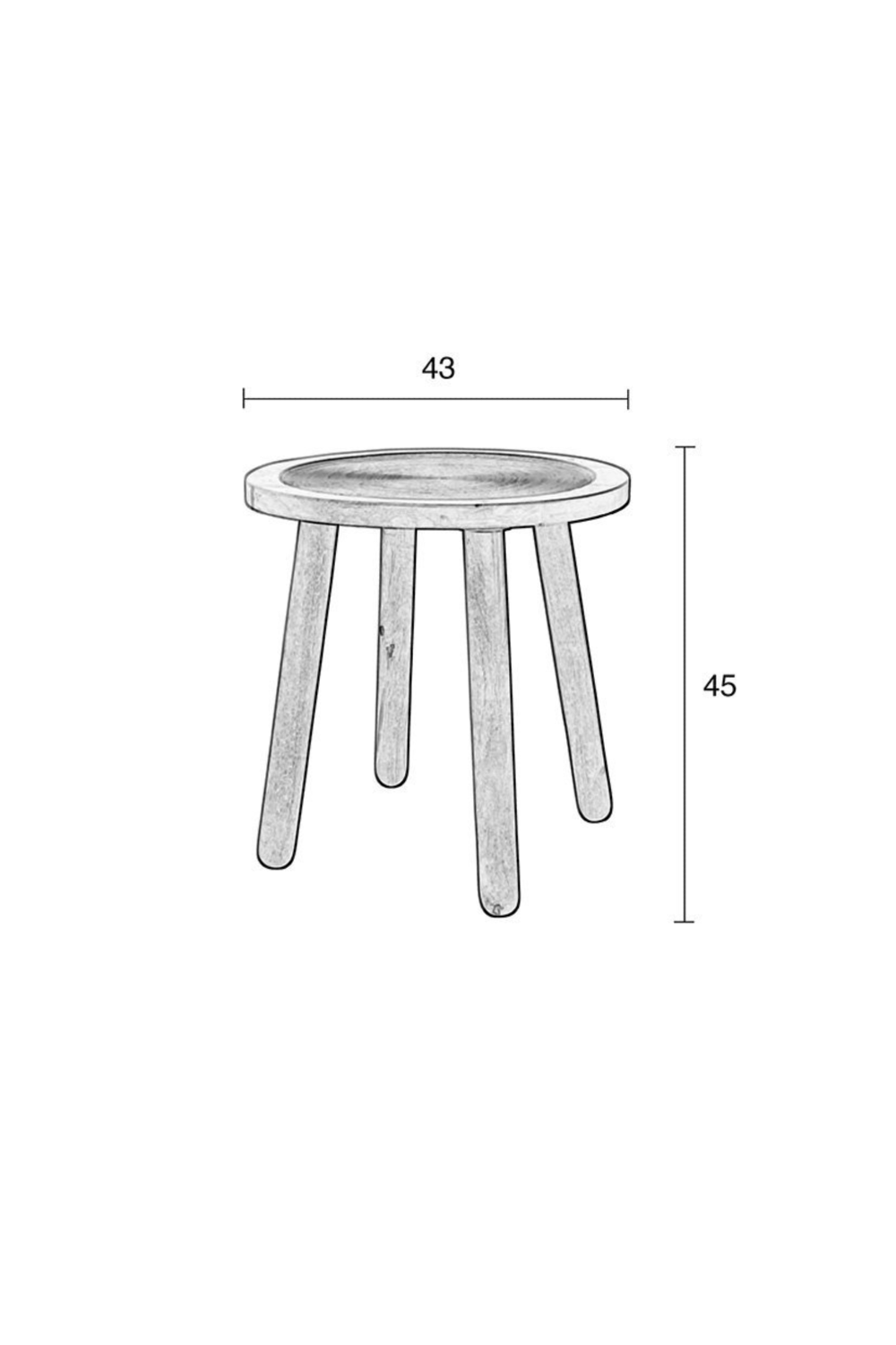 Table d'appoint en bois sculpté
