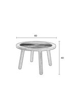 Table d'appoint en bois sculpté (G)