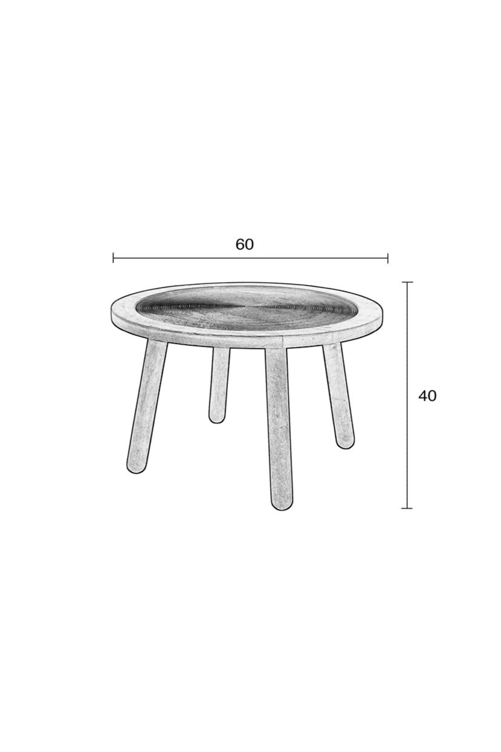Table d'appoint en bois sculpté (G)