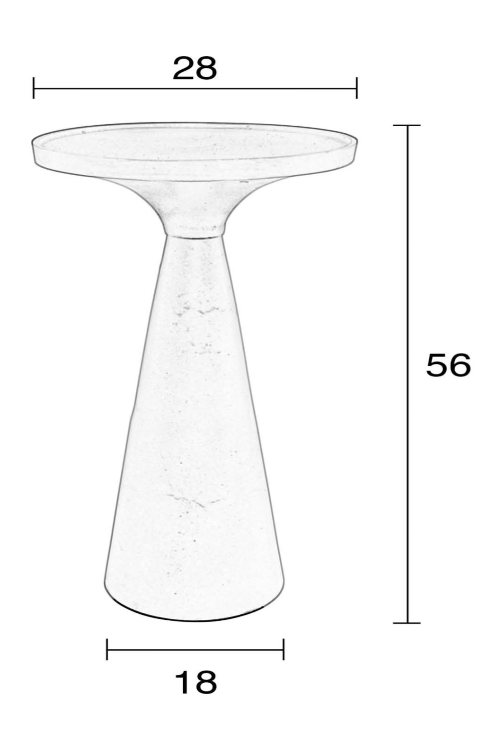 Table d'appoint pilier grise