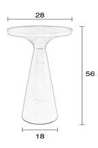 Table d'appoint en aluminium coulé