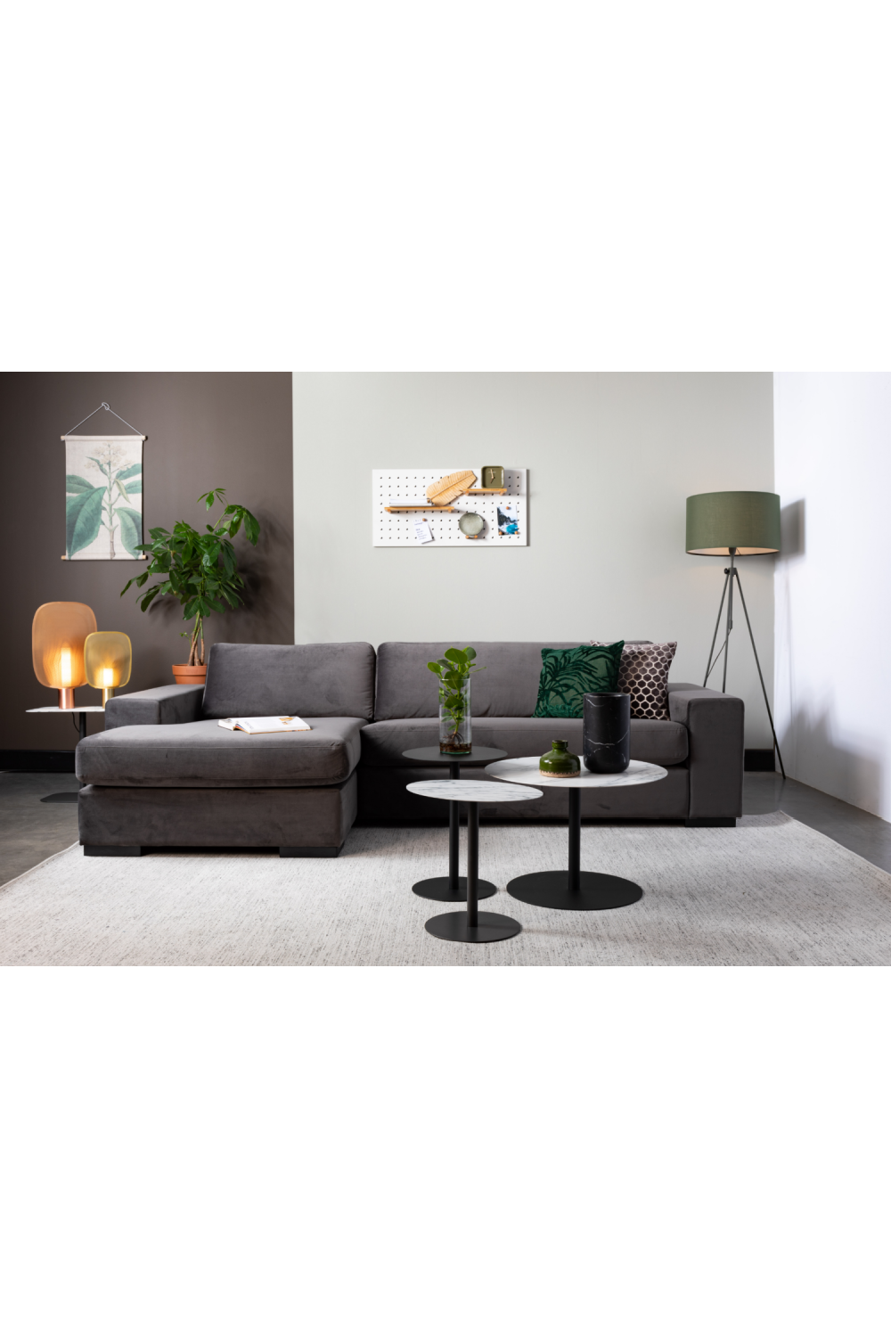 Table d'appoint ronde noire