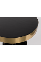 Table d'appoint sculpturale en émail noir