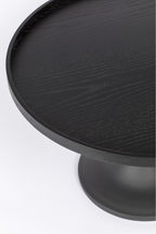 Table basse ronde noire