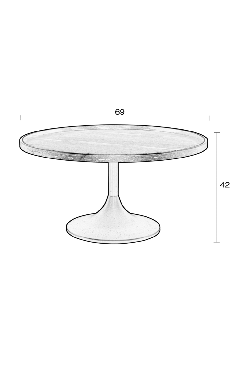 Table basse ronde noire