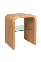 Table d'appoint galbée en chêne
