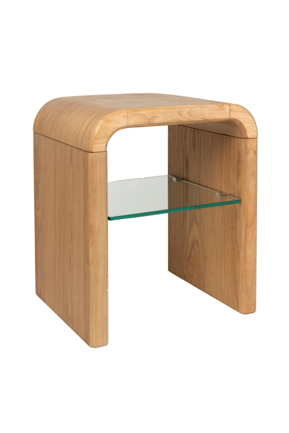 Table d'appoint galbée en chêne