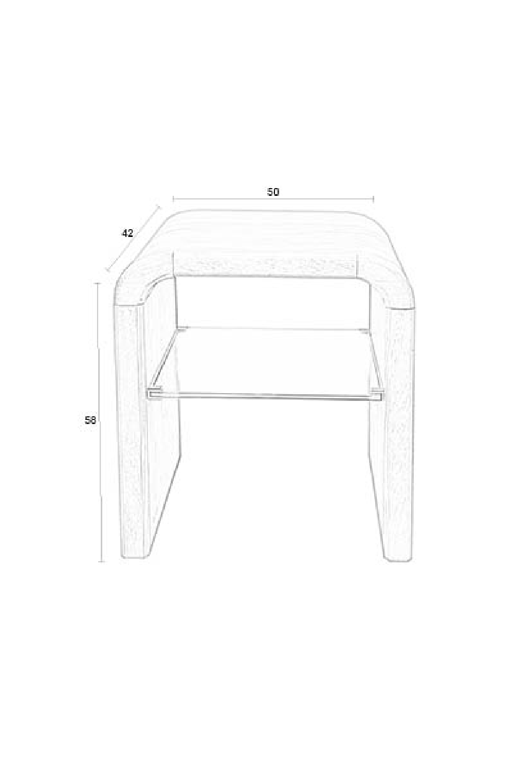 Table d'appoint galbée en chêne