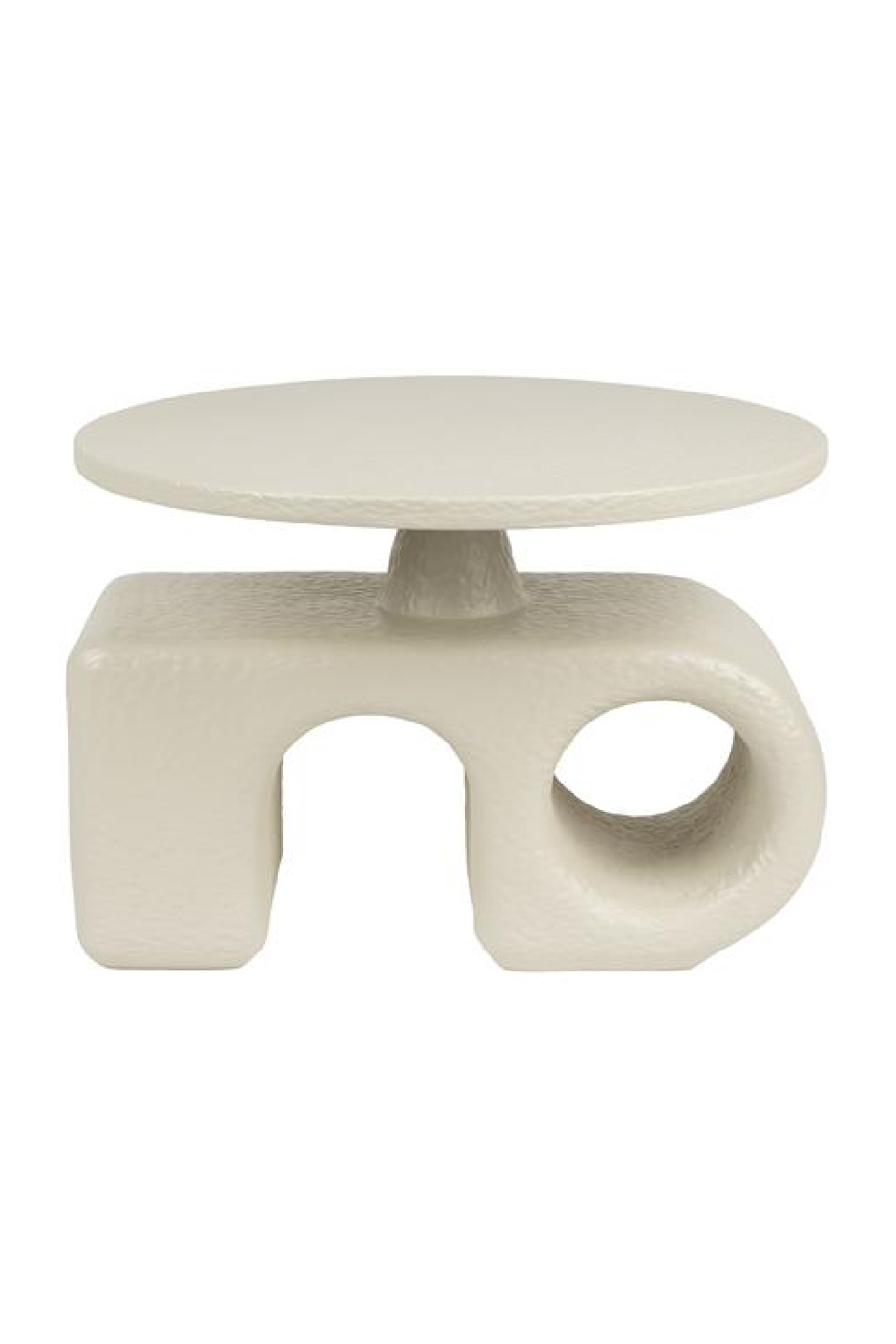 Table d'appoint sculpturale beige