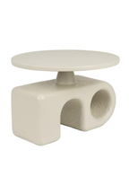 Table d'appoint sculpturale beige