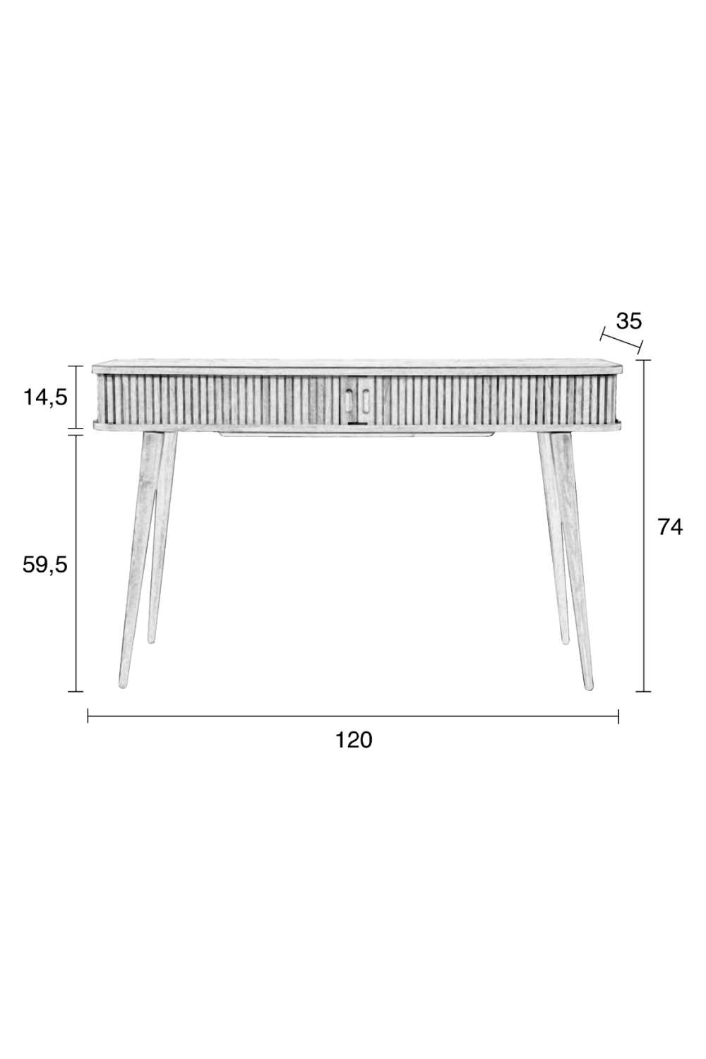 Console en bois de noyer