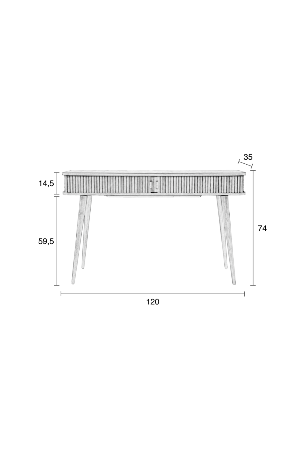 Console en bois noir