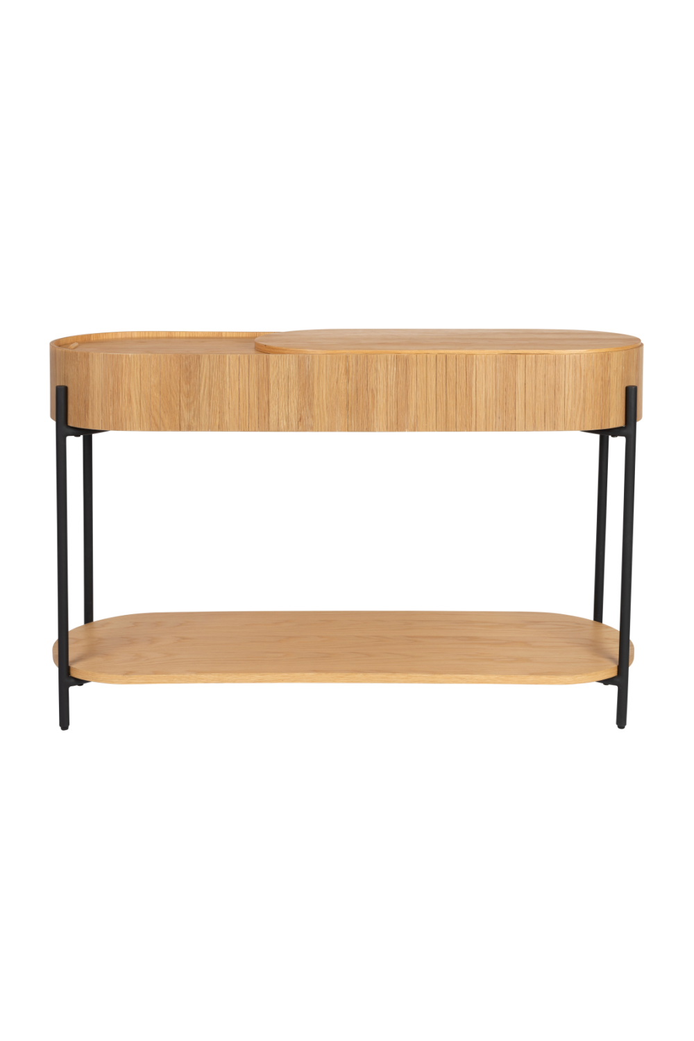 Console en chêne de forme oblongue