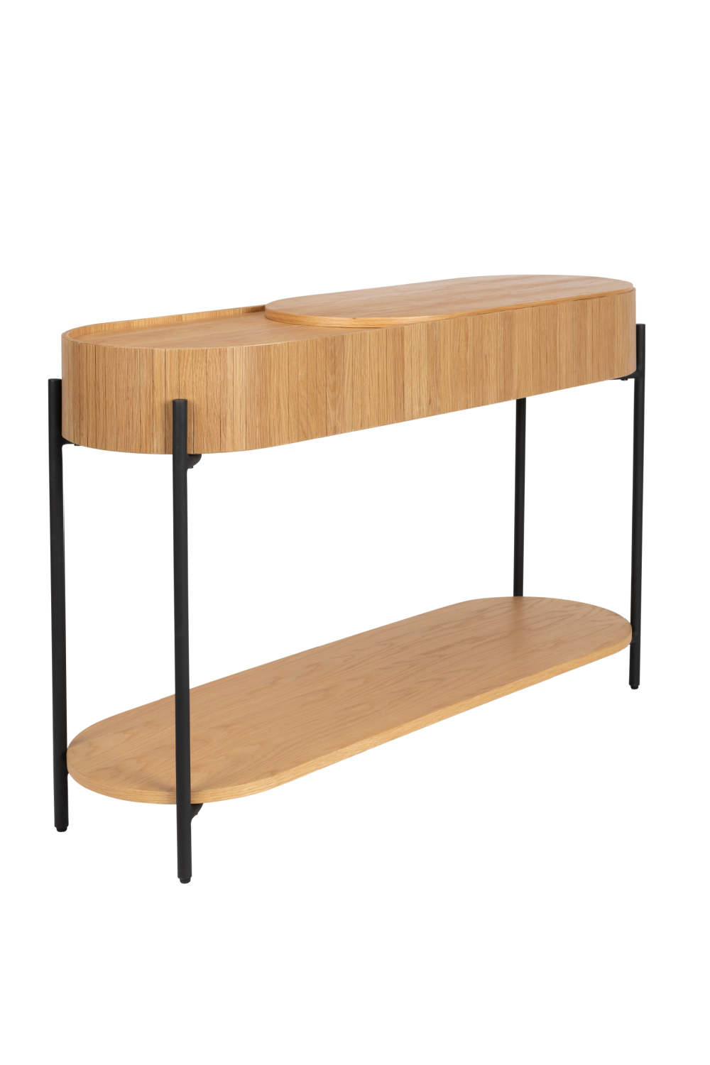 Console en chêne de forme oblongue