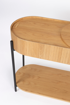 Console en chêne de forme oblongue