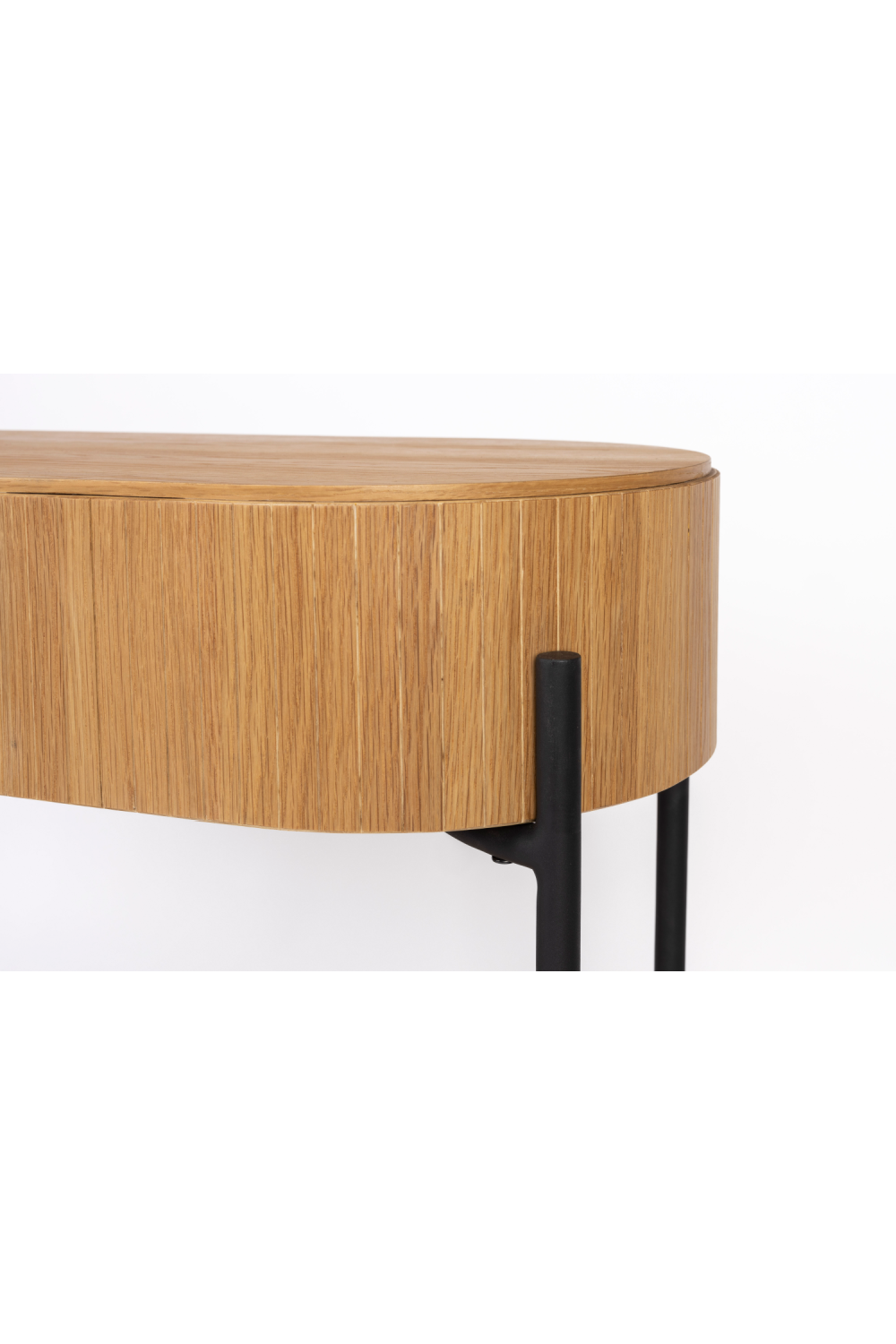Console en chêne de forme oblongue
